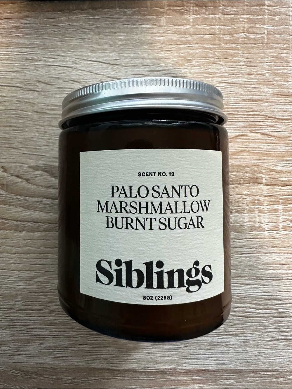 Palo Santo Marshmallow Burnt Sugar Candle - Brown
